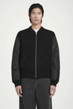 CAZADORA BOMBER DE LANA MERINO Y NAILON*COS Outlet