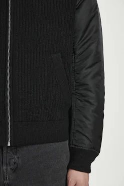 CAZADORA BOMBER DE LANA MERINO Y NAILON*COS Outlet