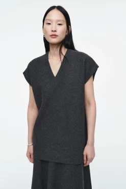 CHALECO OVERSIZE DE LANA HERVIDA*COS Fashion
