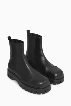 CHUNKY LEATHER CHELSEA BOOTS*COS Discount