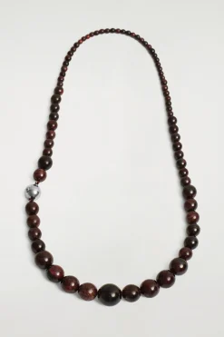 COLLAR DE BOLAS PIEDRA GRANATE*COS Sale