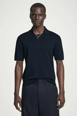 CONTRASTTIPPED KNITTED POLO SHIRT*COS Clearance