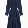 CUTOUTWAIST MIDI SHIRT DRESS*COS Clearance