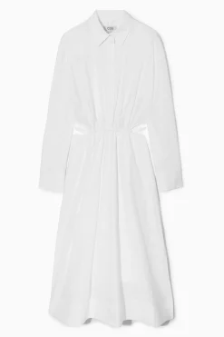 CUTOUTWAIST MIDI SHIRT DRESS*COS Fashion