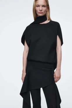 FALDA ASIMÉTRICA DE DOBLE CARA*COS Discount