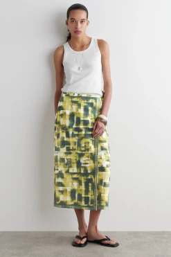 FALDA CRUZADA MIDI ESTAMPADA*COS Best