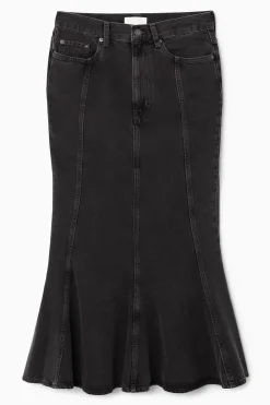 FALDA DENIM ACAMPANADA CON PANELES*COS Sale