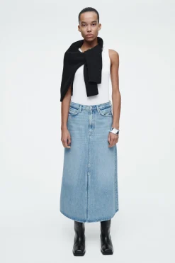 FALDA DENIM MIDI EVASÉ*COS Clearance
