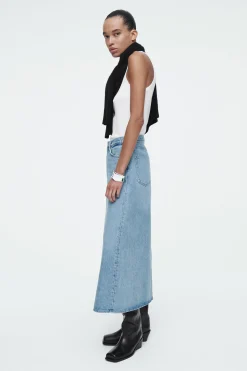 FALDA DENIM MIDI EVASÉ*COS Clearance