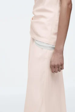 FALDA MIDI EN MEZCLA DE LINO*COS New