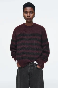 JERSEY CUELLO REDONDO MOHAIR CEPILLADO A RAYAS*COS Online