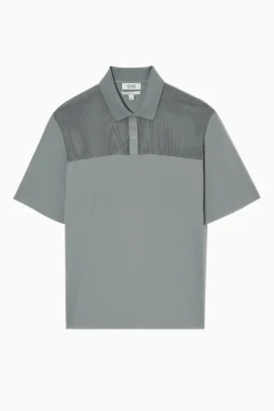 MESHPANEL POLO SHIRT*COS New