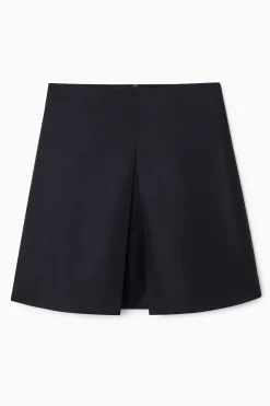 MINIFALDA PLISADA DE MEZCLA DE LANA*COS Sale