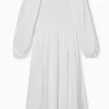 OFFTHESHOULDER SMOCKED MIDI DRESS*COS Clearance