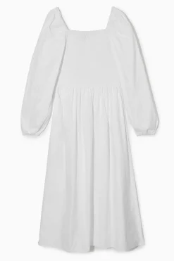 OFFTHESHOULDER SMOCKED MIDI DRESS*COS Clearance