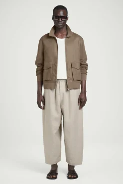 PANTALÓN ANCHO DE LINO CON CINTURA ELÁSTICA*COS Hot
