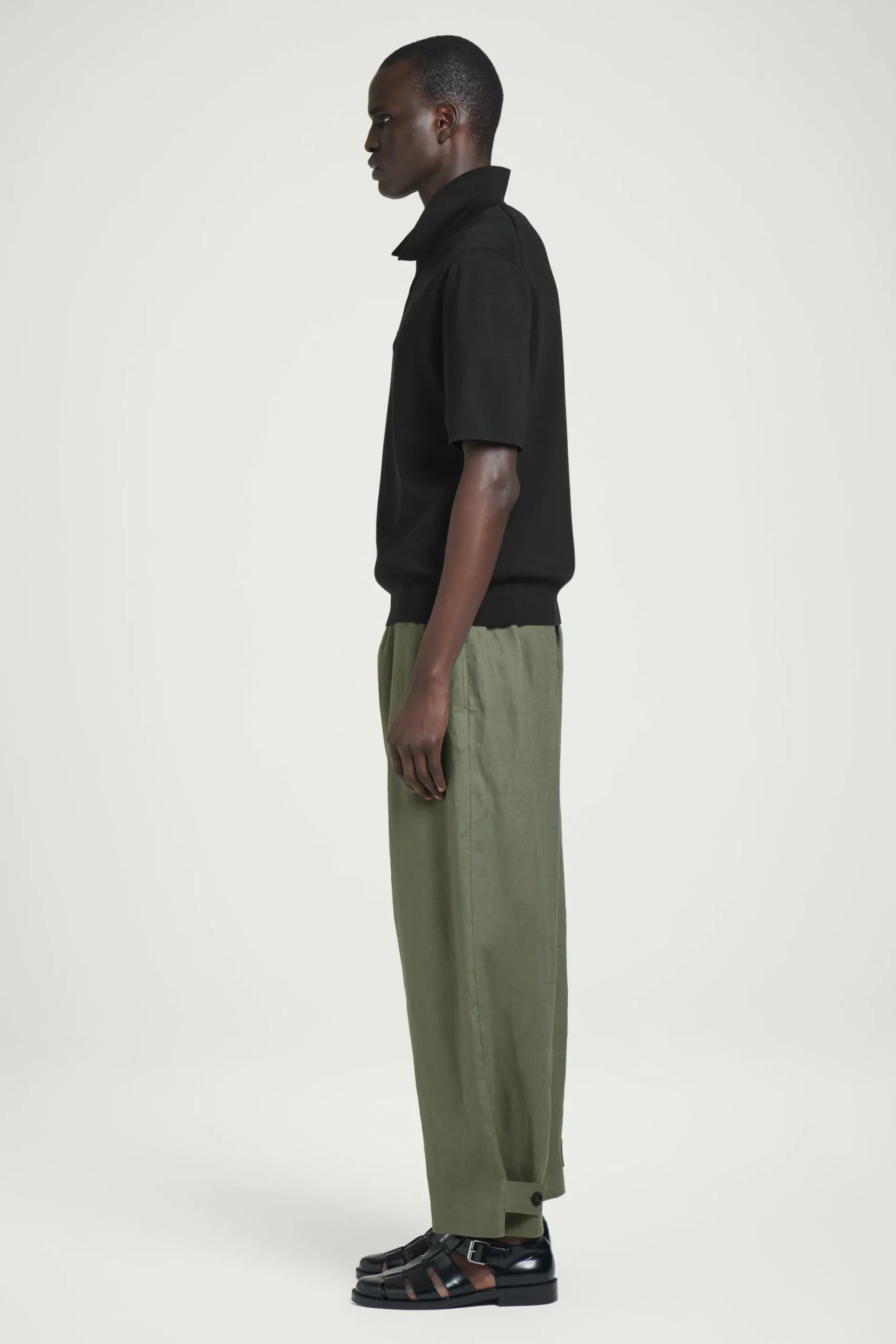PANTALÓN ANCHO DE LINO CON CINTURA ELÁSTICA*COS Clearance