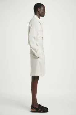 PANTALÓN CORTO DE TRAJE EN MEZCLA DE LINO*COS New