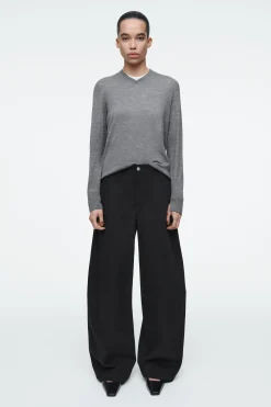 PANTALONES BARREL FIT DE ALGODÓN DECONSTRUIDOS*COS Hot