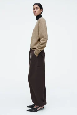 PANTALONES DE SARGA BARREL FIT CON CORDÓN*COS Fashion