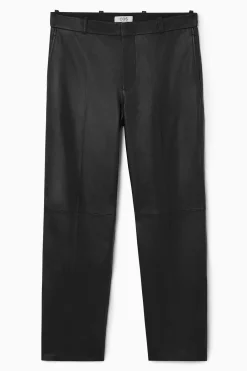 PANTALONES DE TRAJE RECTOS DE PIEL*COS New