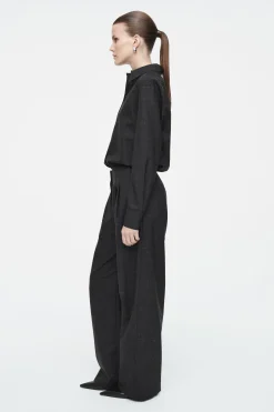 PANTALONES PERNERAS RECTAS LANA JASPEADA REGULAR*COS Outlet