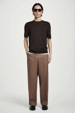 PANTALONES RECTOS DE LINO ELÁSTI*COS Fashion