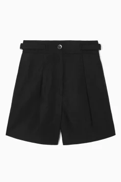 PLEATED LINENBLEND UTILITY SHORTS*COS Fashion