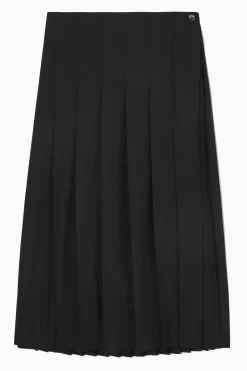 PLEATED WOOLBLEND MIDI SKIRT*COS New