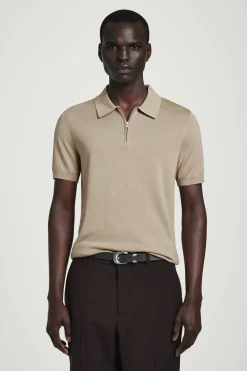 POLO CON CREMALLERA EN PUNTO DE SEDA*COS Best