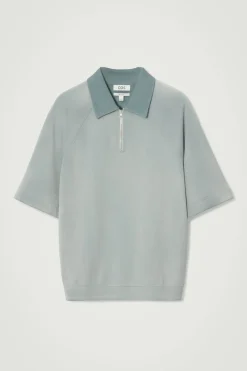 POLO CON MEDIA CREMALLERA Y LAVADO ÁCIDO*COS Clearance