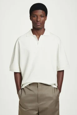 POLO DE ALGODÓN MERCERIZADO CON CUELLO ABIERTO*COS Outlet