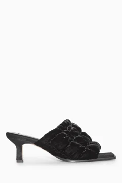 QUILTED VELVET MULES*COS Clearance