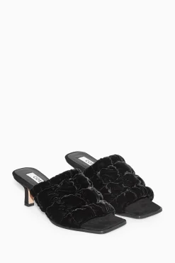QUILTED VELVET MULES*COS Clearance