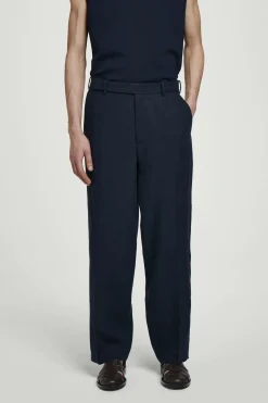 RELAXED LINEN STRAIGHTLEG TROUSERS*COS Clearance