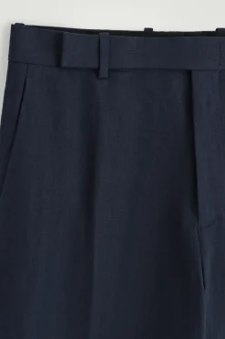 RELAXED LINEN STRAIGHTLEG TROUSERS*COS Clearance