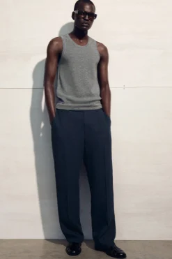 RELAXED LINEN STRAIGHTLEG TROUSERS*COS Clearance