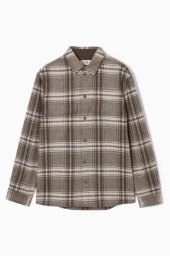 SOBRECAMISA DE FRANELA DE LANA A CUADROS*COS Best