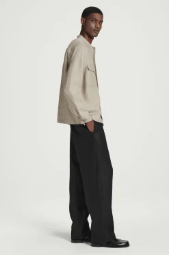 SOBRECAMISA DE LINO CON CUELLO MAO*COS Discount