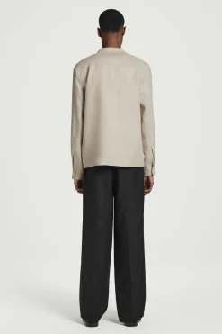 SOBRECAMISA DE LINO CON CUELLO MAO*COS Discount