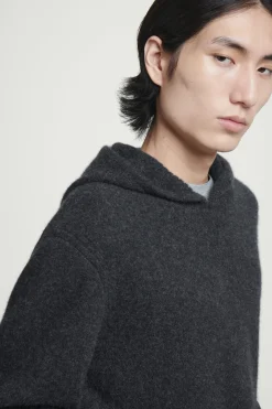 SUDADERA CON CAPUCHA DE CASHMERE HERVIDO*COS Sale