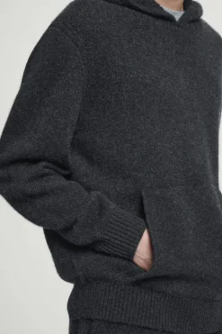 SUDADERA CON CAPUCHA DE CASHMERE HERVIDO*COS Sale
