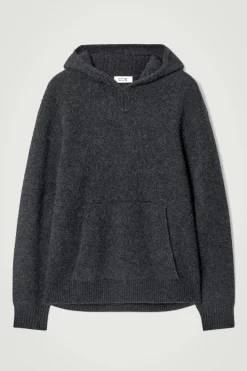 SUDADERA CON CAPUCHA DE CASHMERE HERVIDO*COS Sale