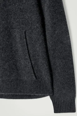 SUDADERA CON CAPUCHA DE CASHMERE HERVIDO*COS Sale