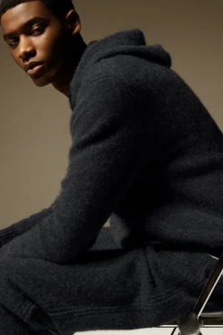 SUDADERA CON CAPUCHA DE CASHMERE HERVIDO*COS Sale