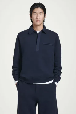 SUDADERA CON CUELLO DE POLO RELAXED FIT*COS Fashion