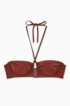 TOP DE BIKINI CON CUELLO HALTER CON AROS*COS Fashion