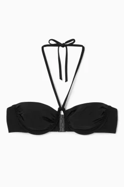 TOP DE BIKINI CON CUELLO HALTER CON AROS*COS Discount
