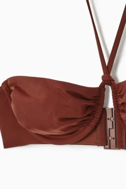 TOP DE BIKINI CON CUELLO HALTER CON AROS*COS Fashion