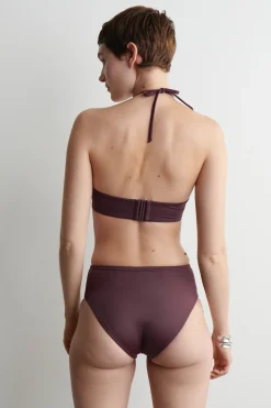 TOP DE BIKINI HALTER CON AROS FRUNCIDO*COS Discount